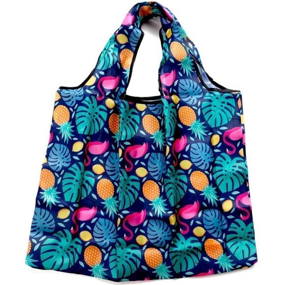Tropical Flamingo 🦩 🍍 Print Tote - Picture 1 of 6